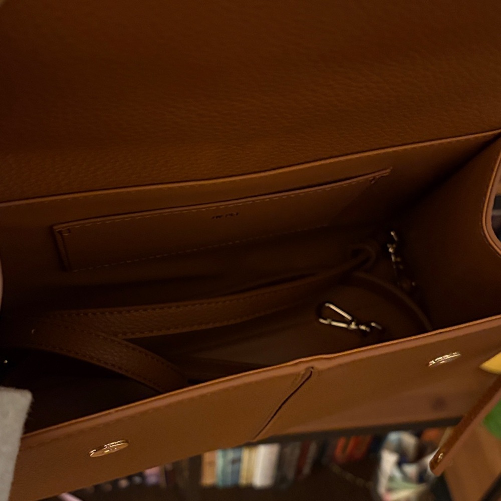 JW PEI Cognac Satchel Top-Handle Bag with Gold Hardware - Picture 7 of 8